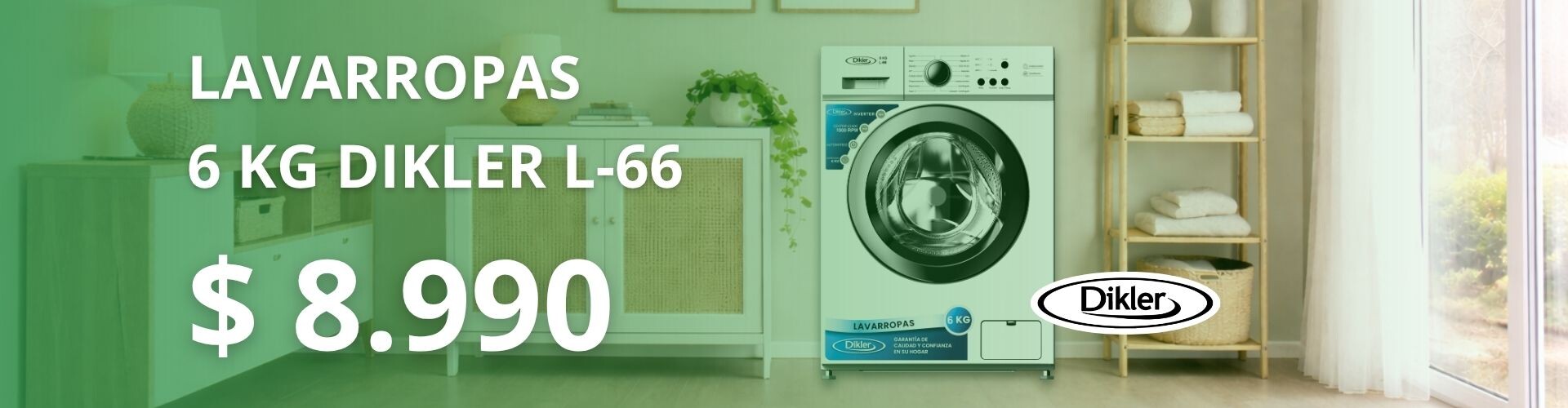 Lavarropas Dikler 6KG L-66