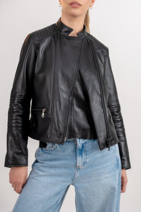 Chaqueta de cuero Dubai Negro