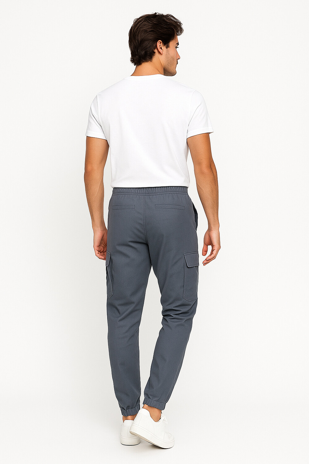 Pantalon Lastic Gris Topo