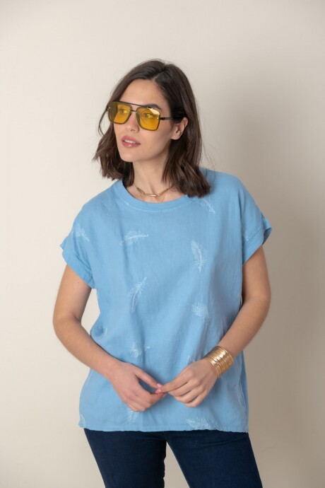 BLUSA LEDA Celeste