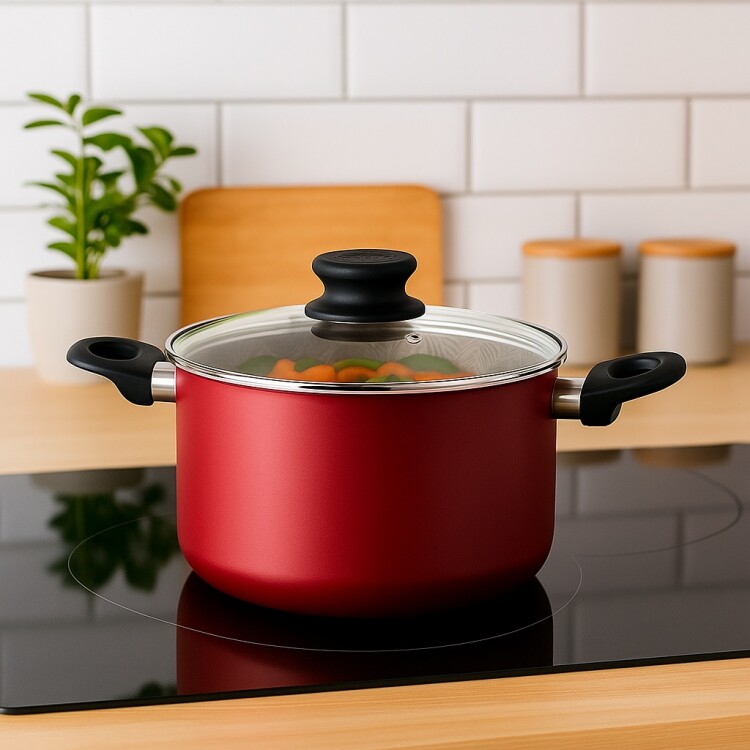 OLLA TRAMONTINA PARIS DOS ASAS 24CM ROJO