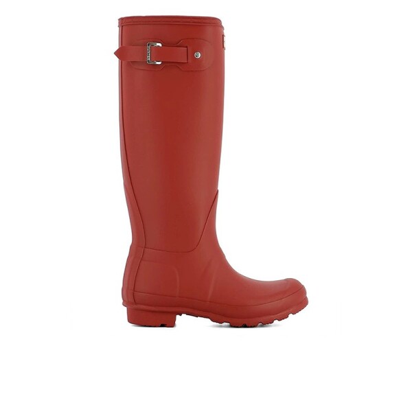 Bota Hunter de lluvia Tall Dark Rojo