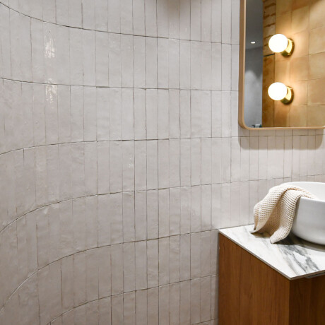 Porcelanato Para Pared 6x24 Brick Blanco Brillo BLANCO