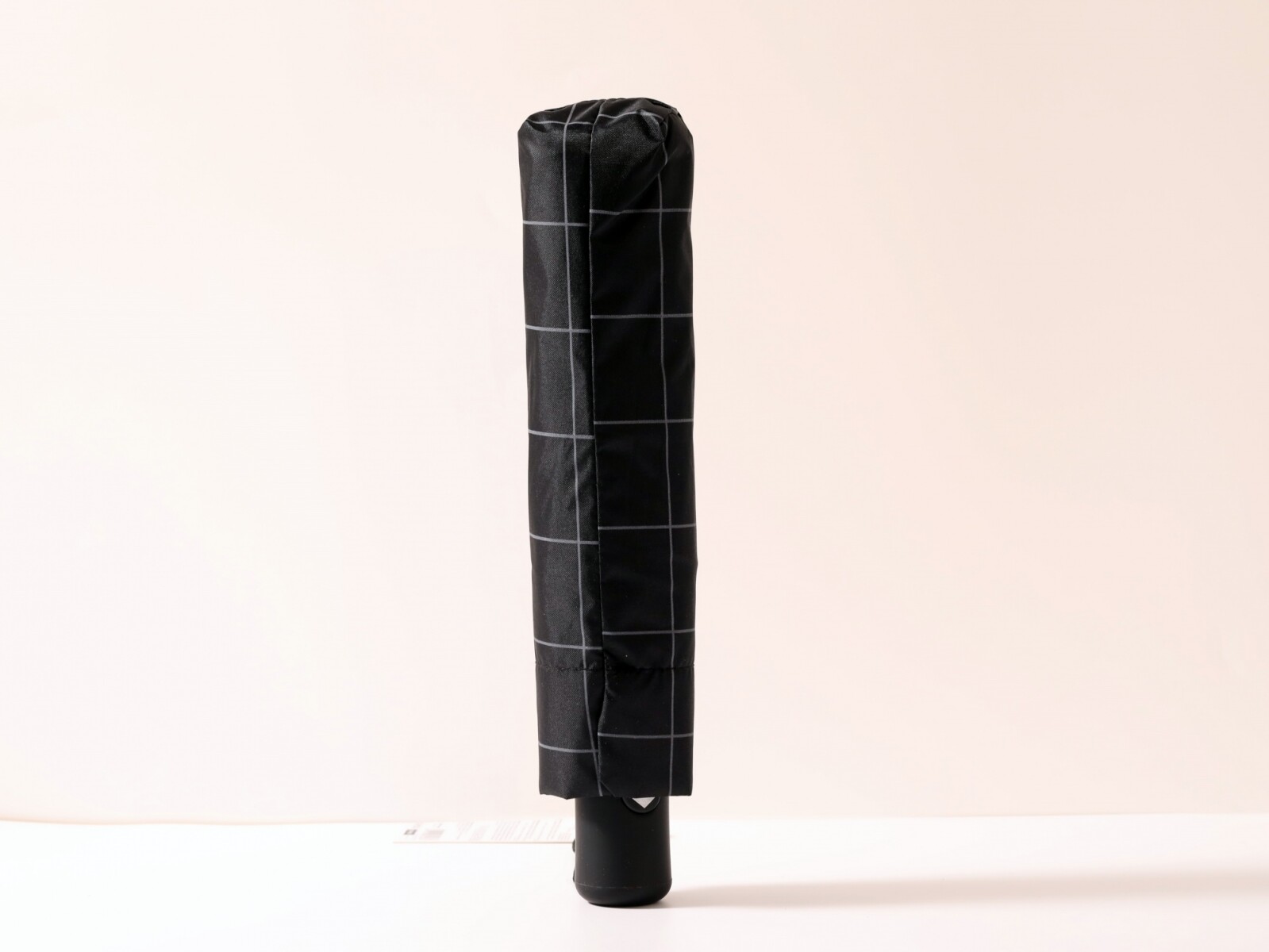 PARAGUAS TRIPLE PLEGABLE CON APERTURA Y CIERRE AUTOMÁTICOS (CUADRÍCULA/NEGRO) 