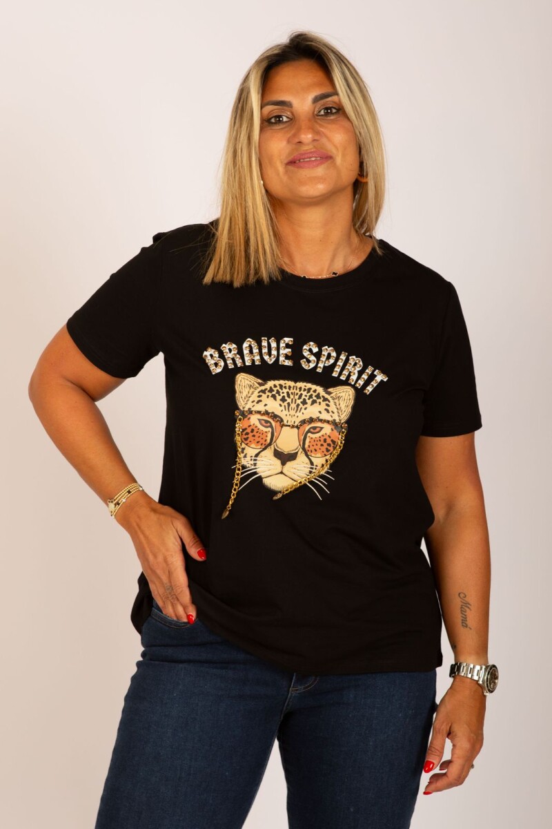 Remera Brave Spirit Negro