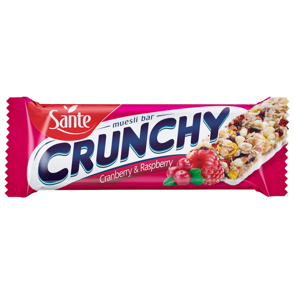 CEREAL BARRITA CRUNCHY - BARRITA arándanos y frambuesas con cobertura de vainilla 40G DISP 25 