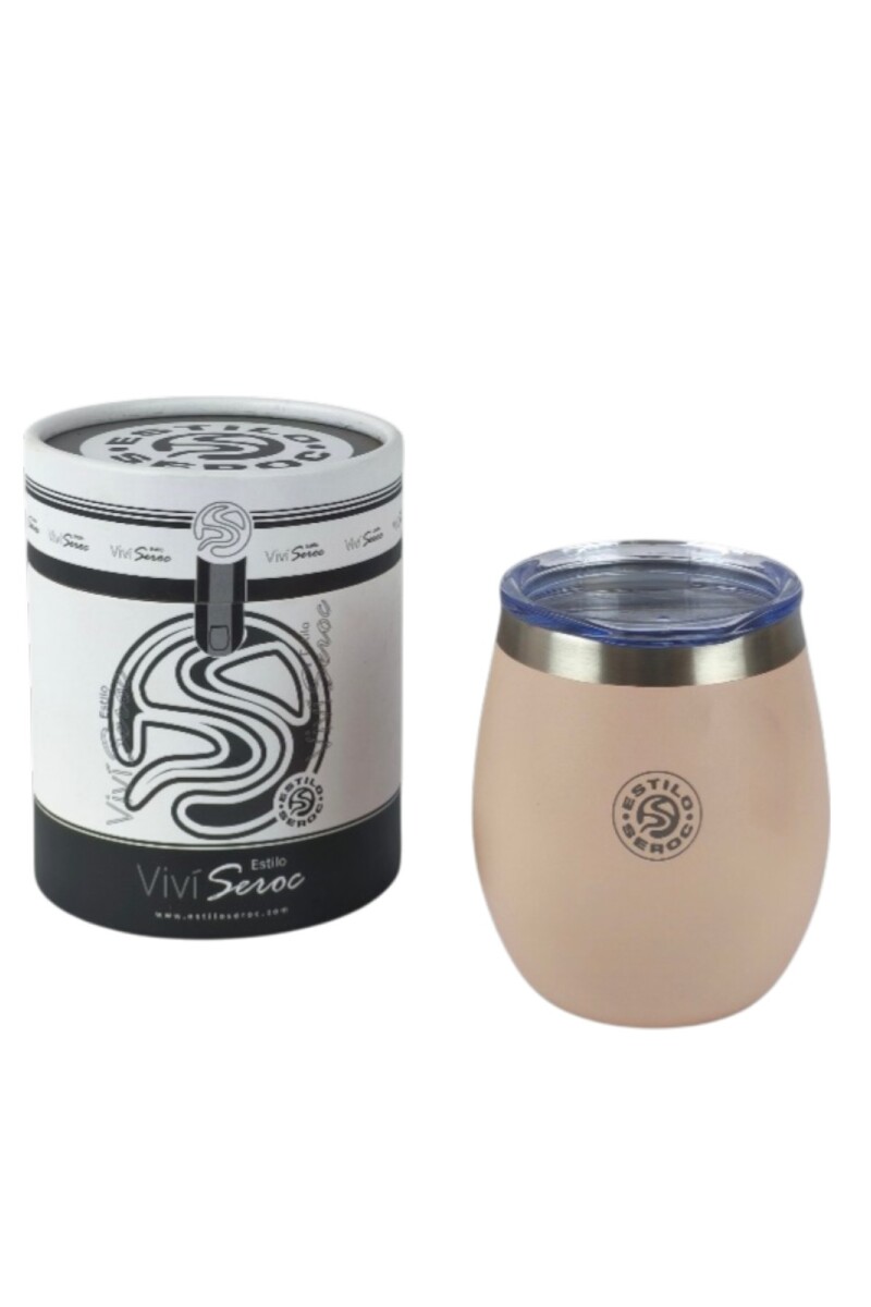 Mate Acero Color 8oz Rosado