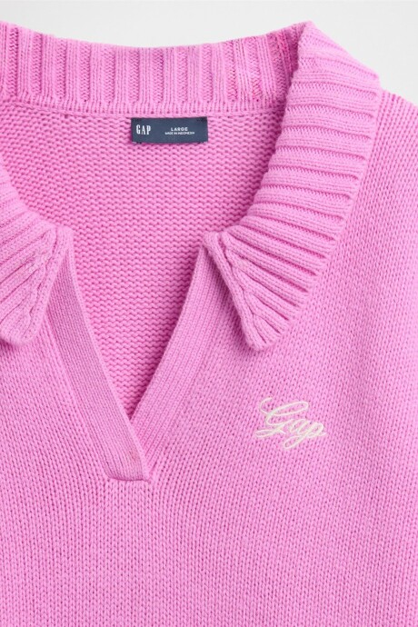 Buzo Polo Logo Gap Mujer Pretty Pink