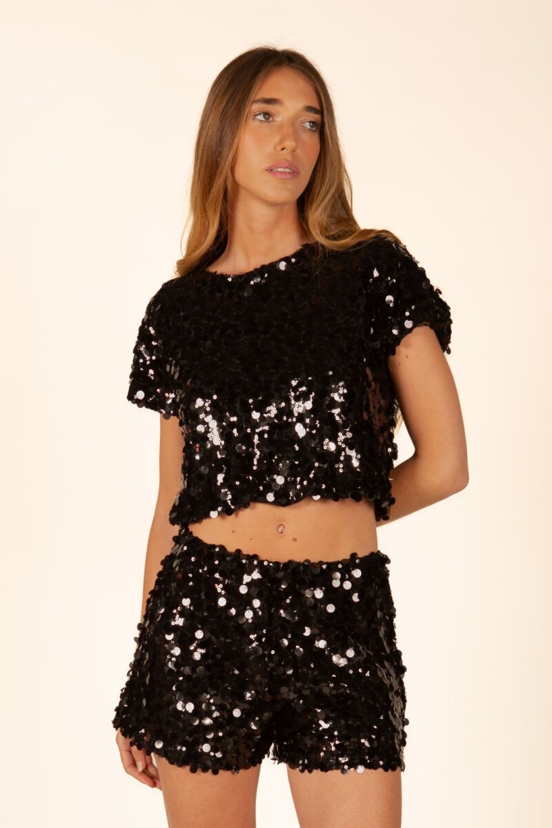 Blusa espalda con lazo - Negro 