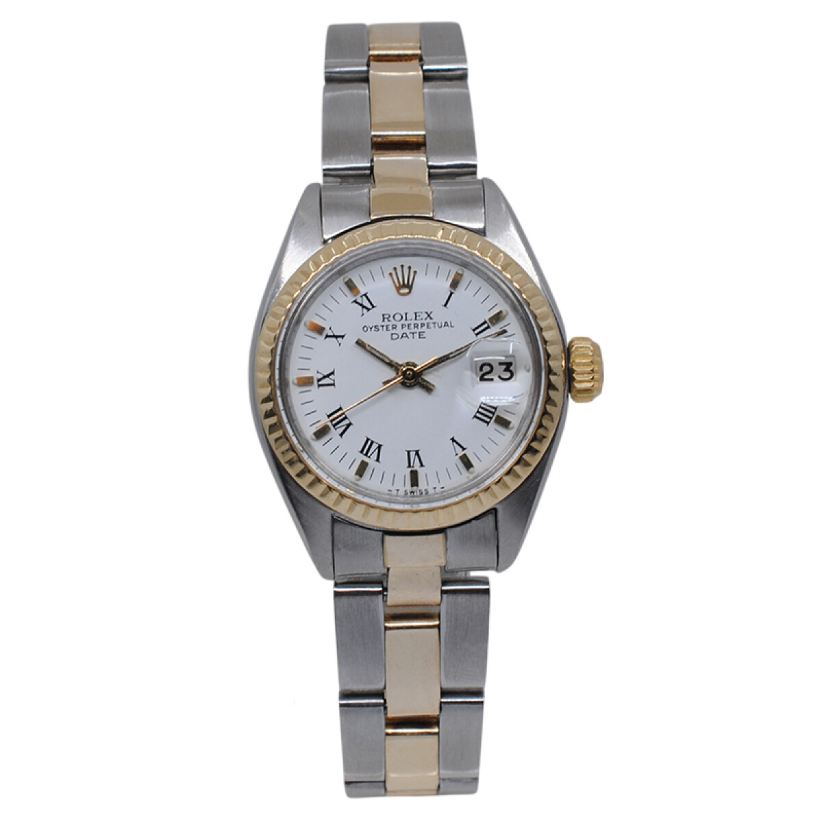Rolex date dama 6916 acero y oro año 1974 caja 26 mm 