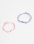 Pulseras Infantiles Para Compartir Set De Pulseras Kids Bff - Combinacion Bicolor