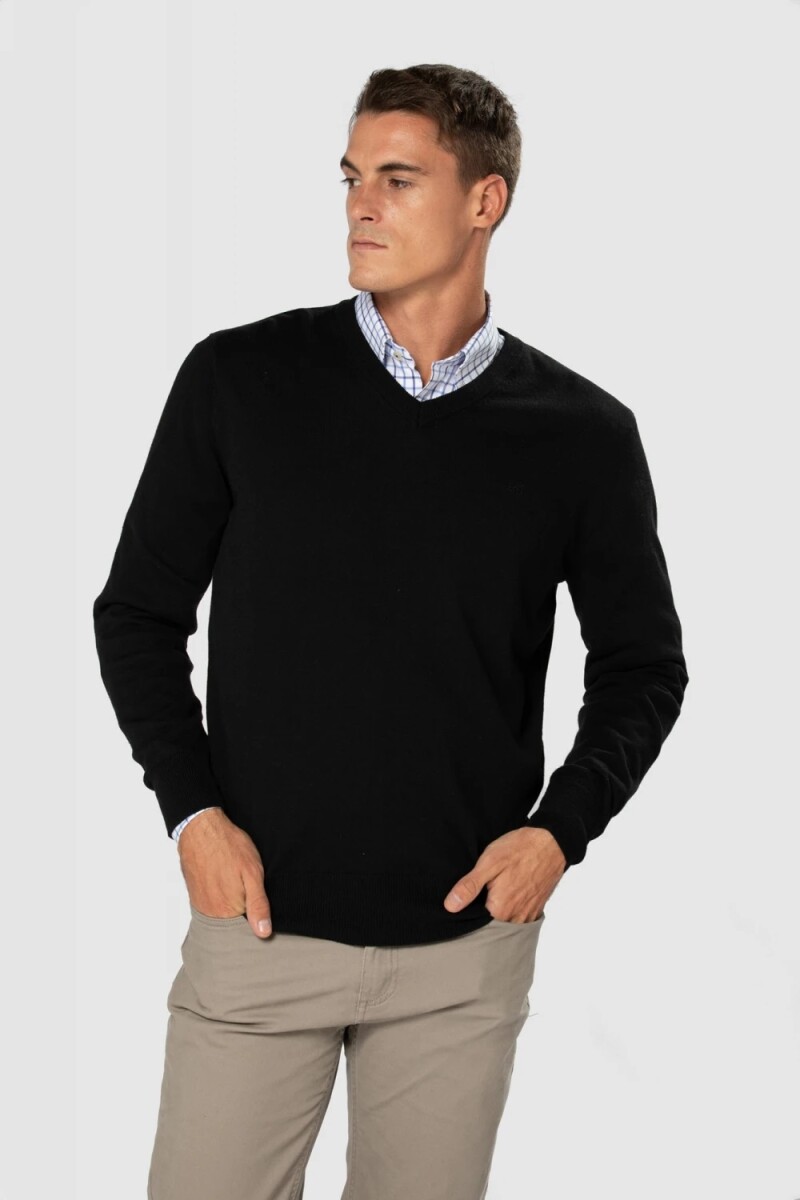 BUZO LEGACY 6564 ESC.V LISO - NEGRO 