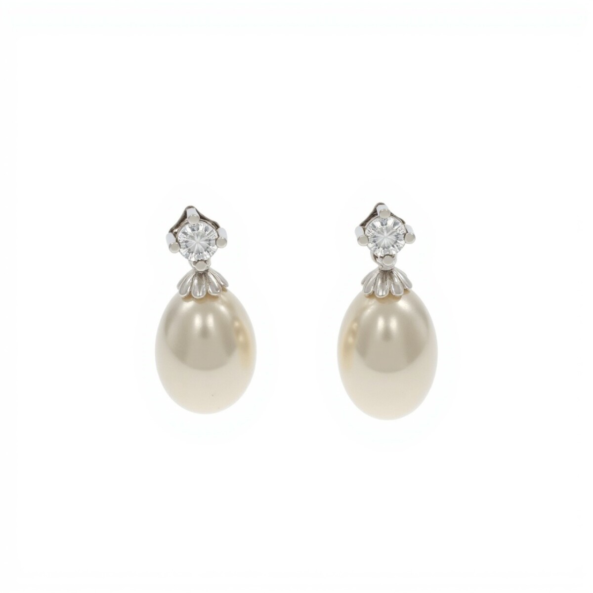 Caravanas Perlas-Plata 925-Con Perla y Zirconia- CA3200 - conperla 