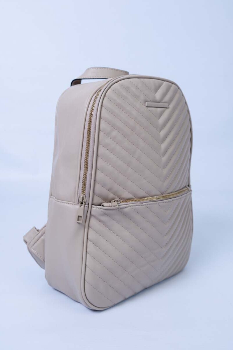 Mochila clásica capitoneada Beige
