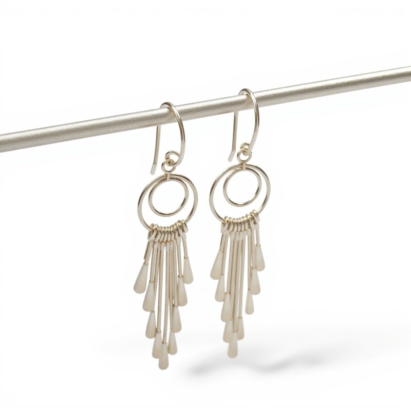 Caravanas flecos-Plata 925-Sin piedra-CA3834 sinpiedra