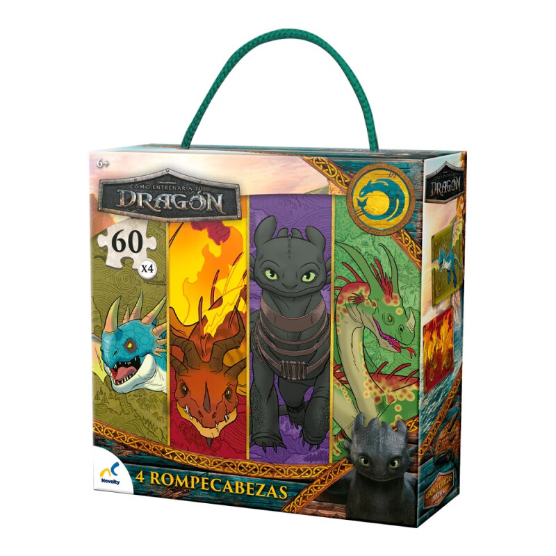 Rompecabezas 4 En 1 Cómo Entrenar A Tu Dragón 60 Piezas Rompecabezas 4 En 1 Cómo Entrenar A Tu Dragón 60 Piezas