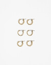Aros Argollas Set Metal Argolla Set Metal Delicado - Dorado