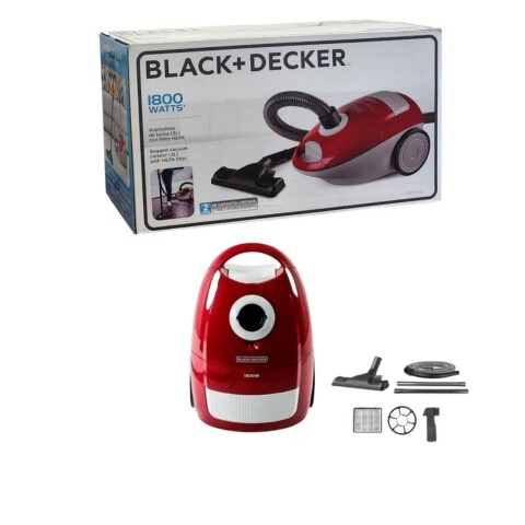 Aspiradora Black & Decker 3L VCBD603-CL Filtro Hepa Lavable Con Accesorios 1800W Aspiradora Black & Decker 3L VCBD603-CL Filtro Hepa Lavable Con Accesorios 1800W