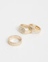 Sets Anillos Místco Set De Anillos De Metal Dorado - Dorado