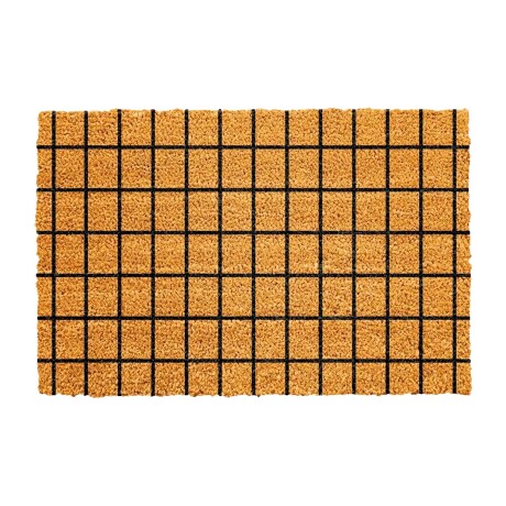 Alfombra Puerta Entrada Felpudo Coco Goma 40X60 Cuadriculado