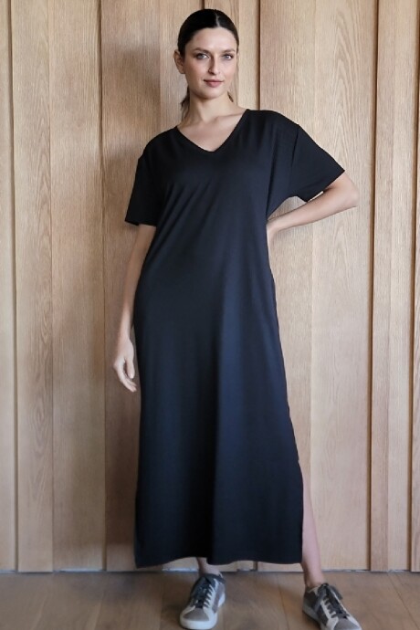 Vestido hibisco Negro