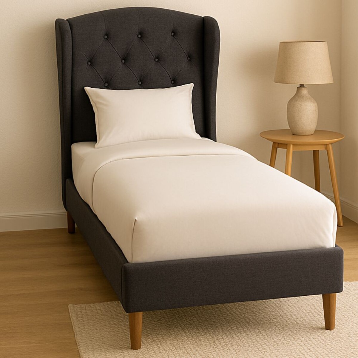 Cama 1 plaza con respaldo 
