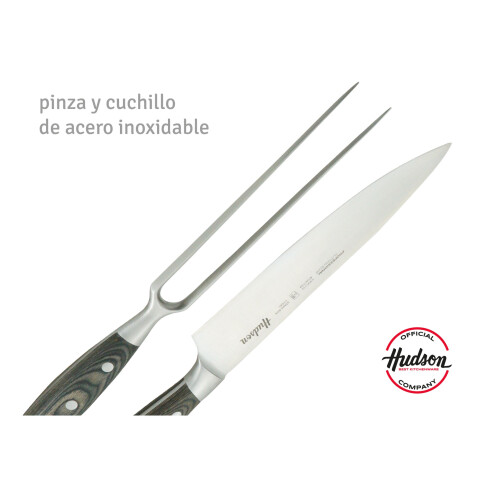 Set De Cuchillo Con Tenerdor 8 Linea Hudson Mango De Madera Set De Cuchillo Con Tenerdor 8 Linea Hudson Mango De Madera