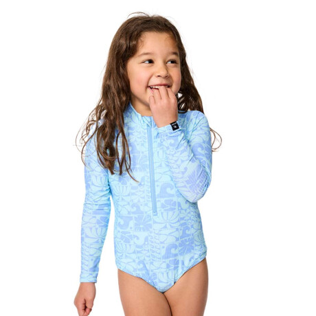 Lycra de niña Rip Curl Aots Oceanic Celeste