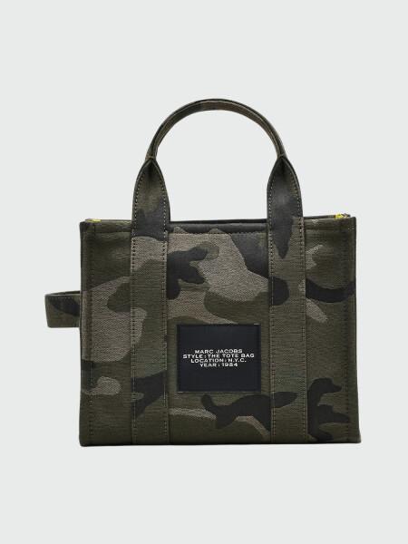 MARC JACOBS - THE CAMO JACQUARD SMALL TOTE BAG Marrón