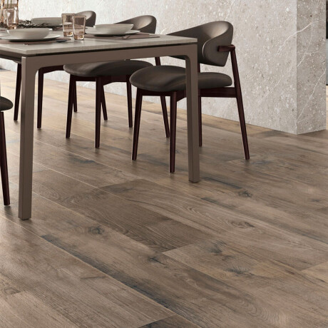 Porcelanato Madera Marron Oscuro 26X160Cm Piso Pared GAMAS DE MARRON