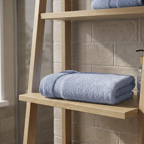 Toalla Baño Elis Döhler 65 cm x 130 cm 100% Algodón CELESTE