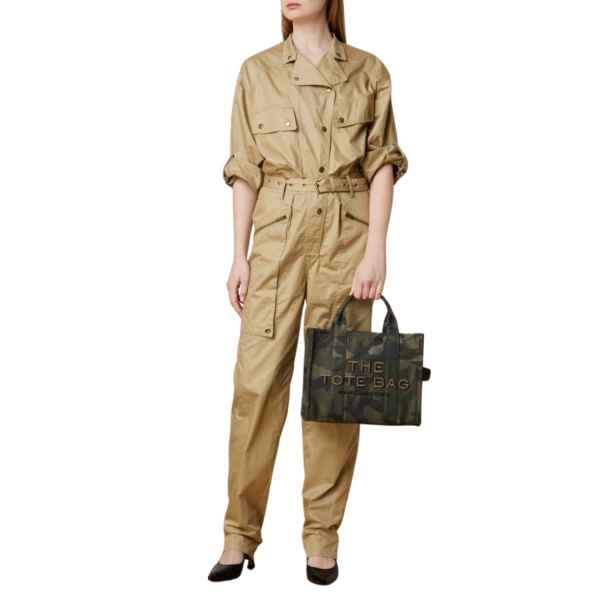 MARC JACOBS - THE CAMO JACQUARD SMALL TOTE BAG 