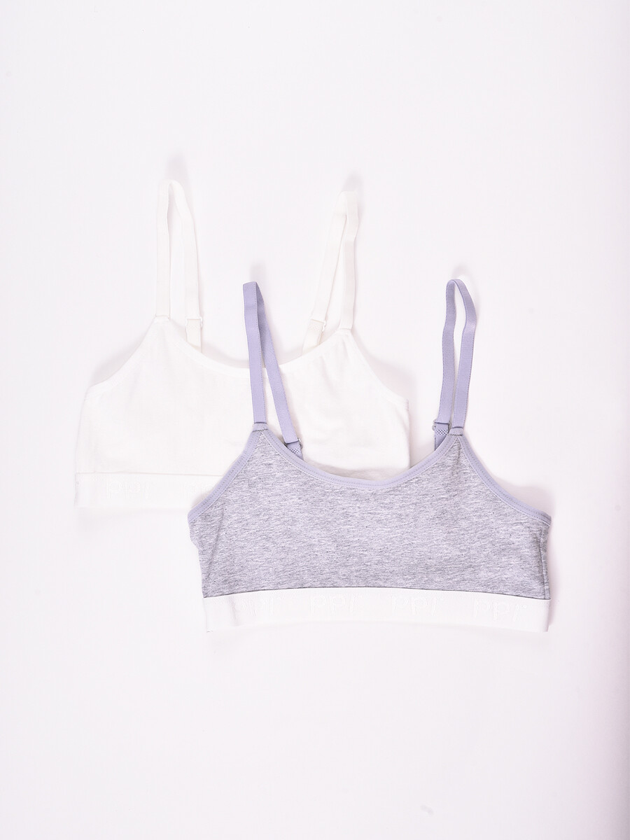 TOP TEEN PACK X 2 - GRIS MELANGE M 