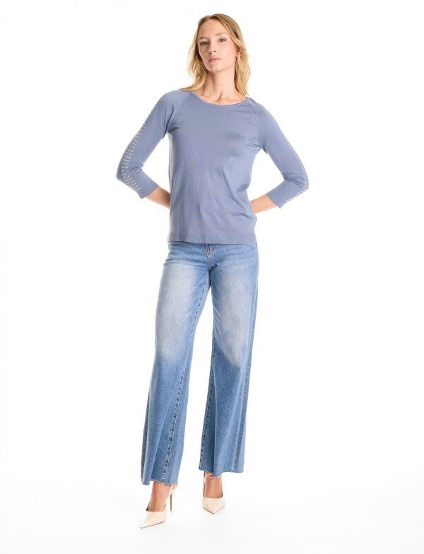 Buzo Tachas CELESTE OSCURO