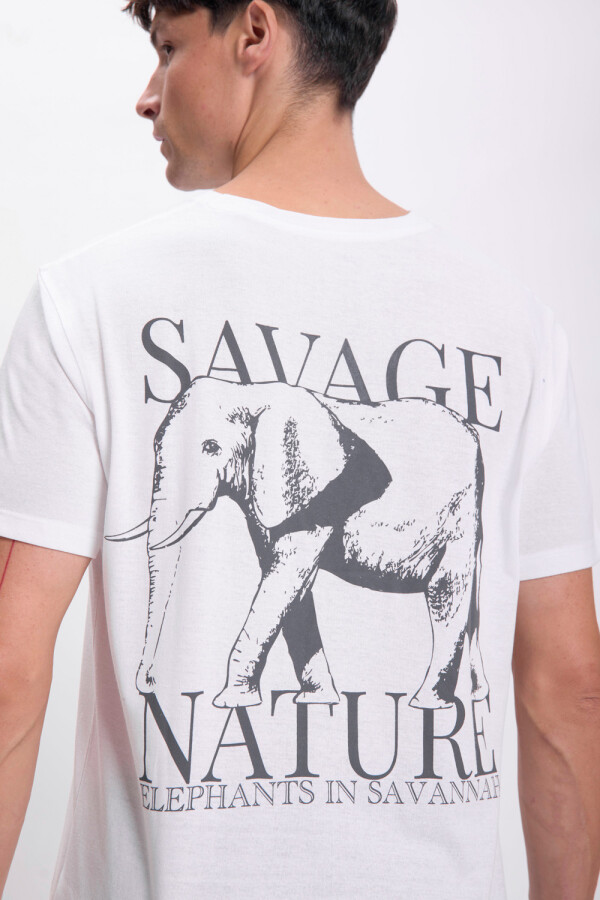 Remera estampa Nature Blanco