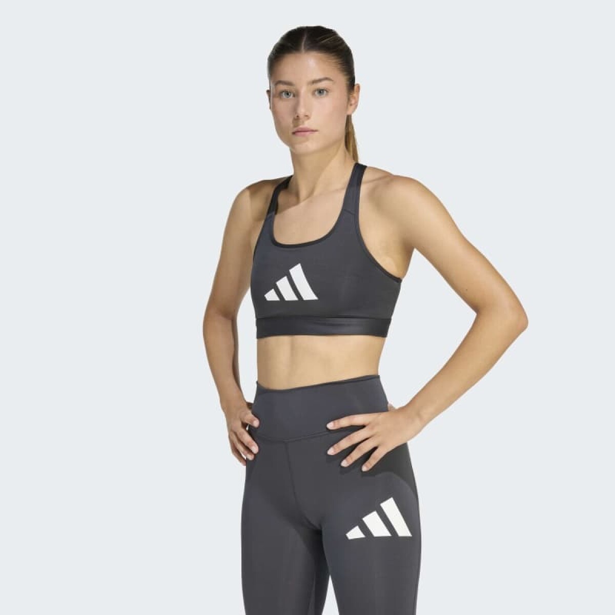 Top Adidas Powerreact Big Logo - Gris 