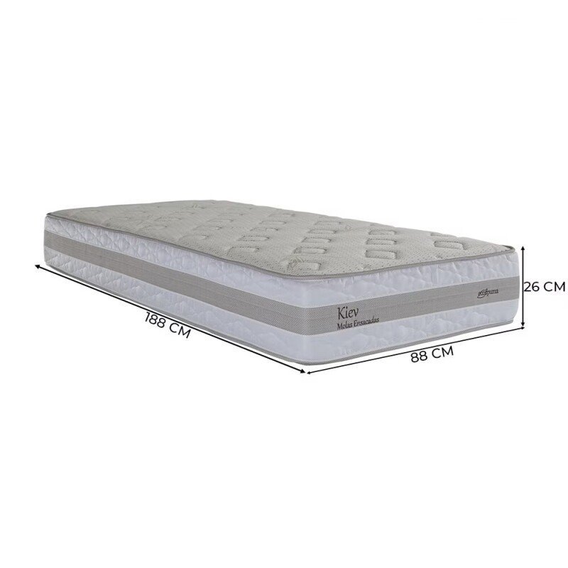 BOX 0.90X1.90 C/CAMA 1453 + COLCHON KIEV - RESORTES MAXSPRING BOX 0.90X1.90 C/CAMA 1453 + COLCHON KIEV - RESORTES MAXSPRING