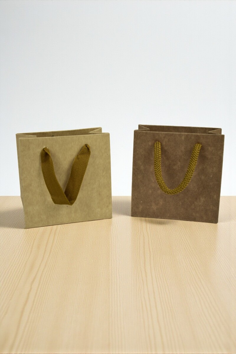 Bolsa cartulina 10x05x10 cm - MADERA 