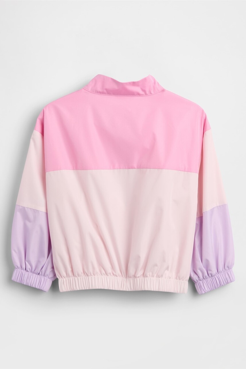 Campera De Lluvia Toddler Niña Pink Colorblock