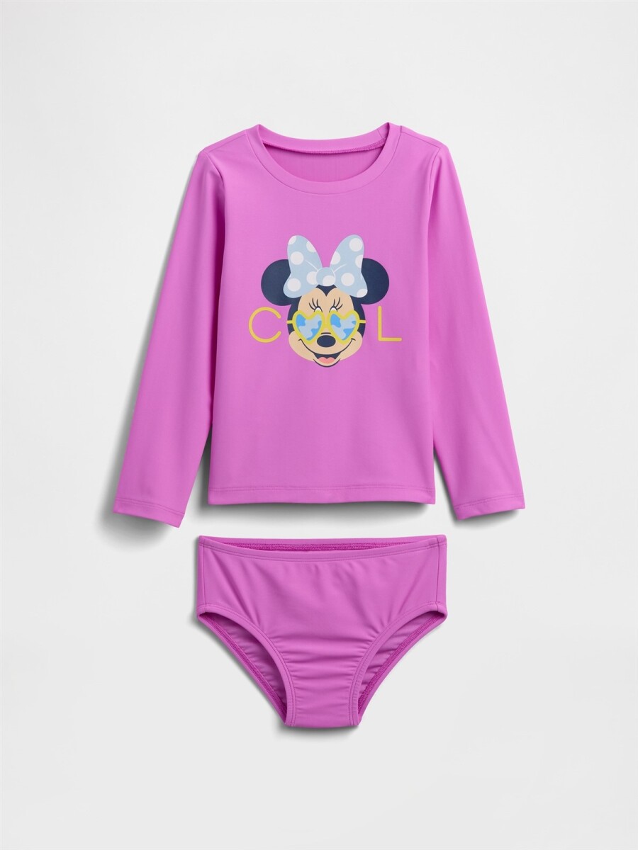 Traje De Baño Toddler Niña - Neon Pink Glow 