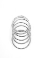 Brazalete Vega, Set 6 Pcs Plateado