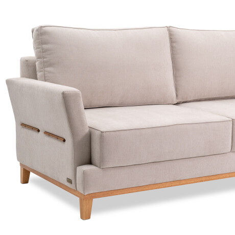 Sofá Amadeus - Tela Microfibra - 3 cuerpos 2203 (Beige)