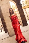 Multi Tachas Skirt Rojo
