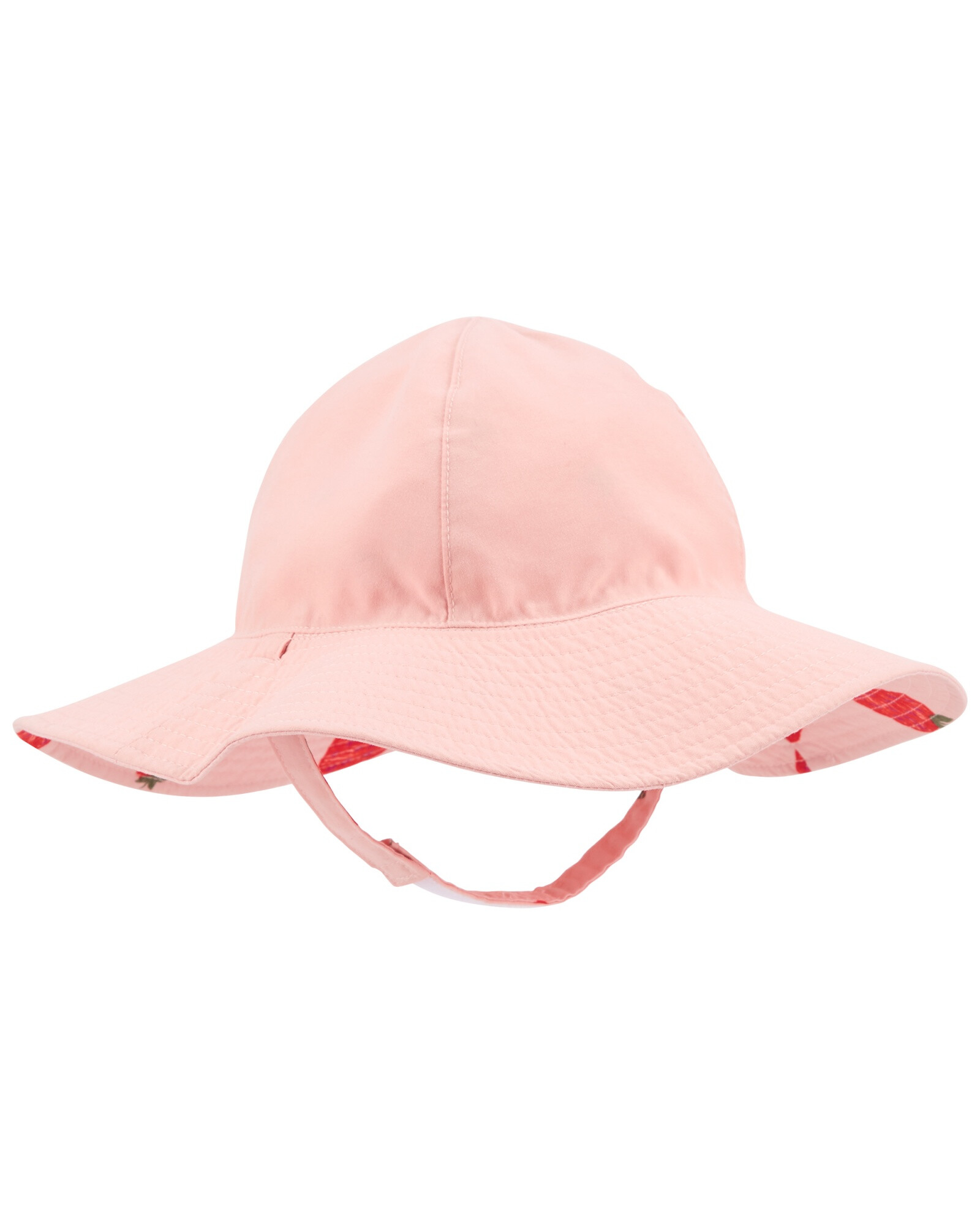 Gorro reversible de algodón con protección UPF 50+ diseño frutillas Gorro reversible de algodón con protección UPF 50+ diseño frutillas