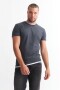 Remera con detalles a contratono GRIS OSCURO