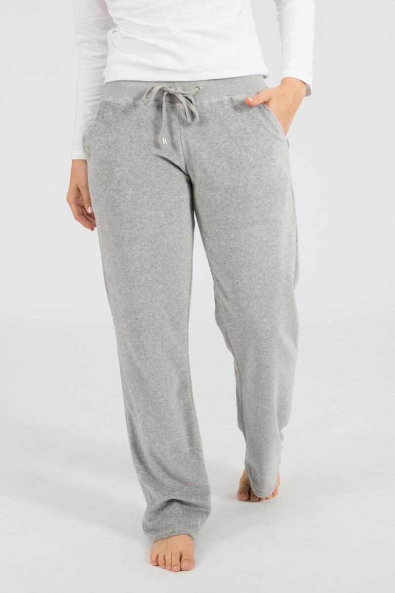 Pantalon velour Gris melange