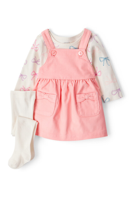 Set tres piezas, jumper de pana, remera y medias de algodón Set tres piezas, jumper de pana, remera y medias de algodón