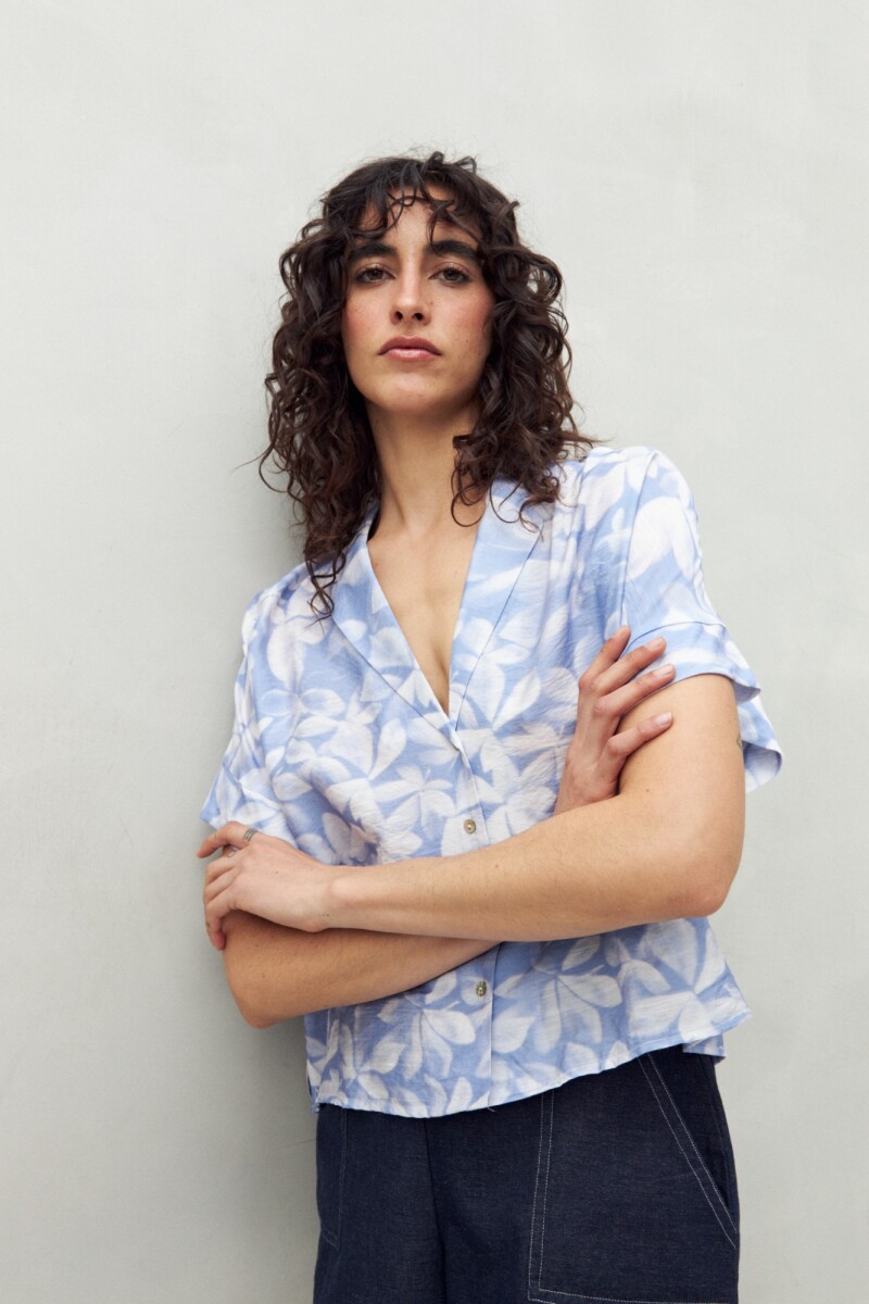 CAMISA CALIX PRINTED Azul Lavado