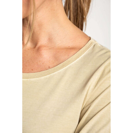 Remera Lavada Manga 3/4 Pistacho