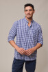 CAMISA M/C ROVIGO POLANCO Azul Cuadros
